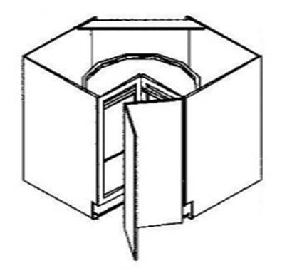 BASE LAZY SUSAN CABINET - VINCE WHITE