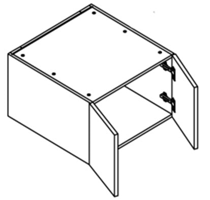 DEEP REFRIGERATOR WALL CABINETS - VINCE WHITE