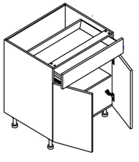 DOUBLE DOOR BASE CABINET - VINCE WHITE