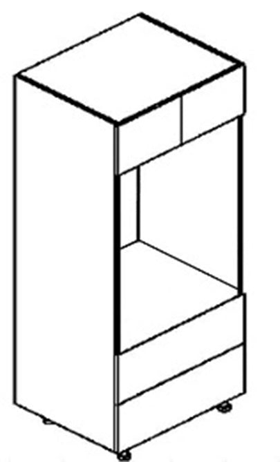 MICROWAVE & OVEN CABINETS - VINCE WHITE