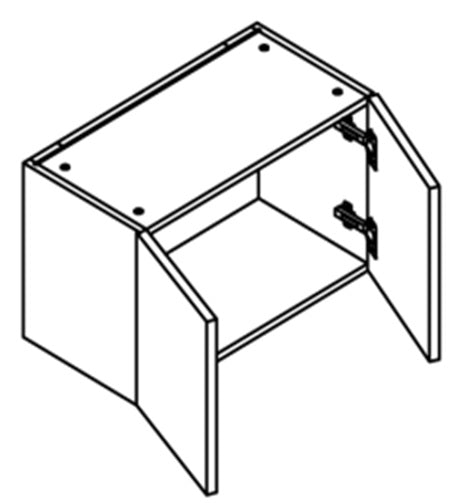 WALL BRIDGE CABINETS - 2 DOORS - VINCE WHITE