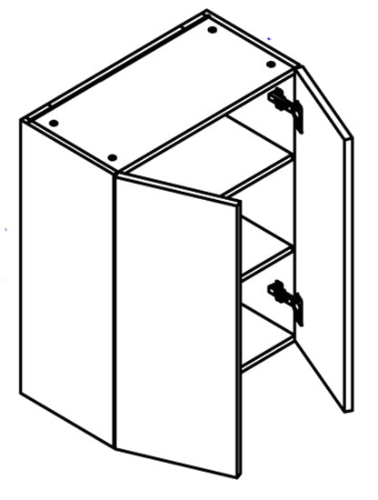 WALL CABINET 2 DOORS - VINCE WHITE