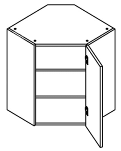 WALL DIAGONAL CABINETS - VINCE WHITE