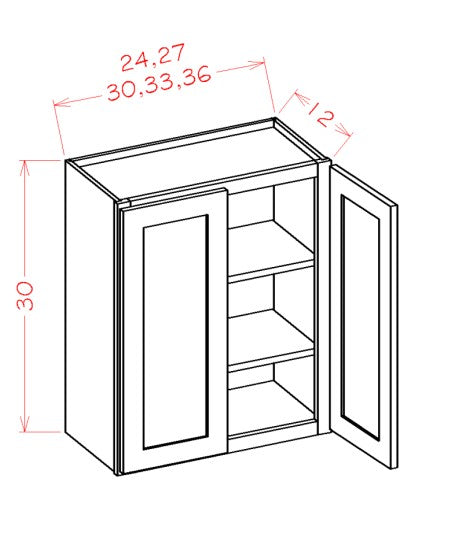 Double Door Wall Cabinets - 30