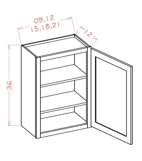 Single Door Wall Cabinets - 36