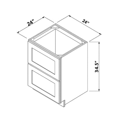 Drawer Base Cabinet - Trask - IB-Shaker Iron Black