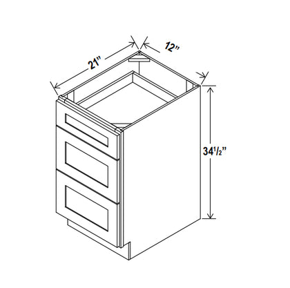 Vanity Drawer Cabinet - Trask - IB-Shaker Iron Black
