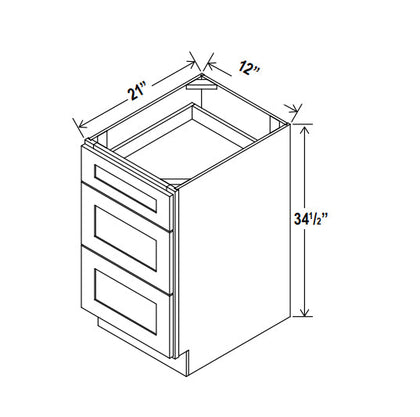 Vanity Drawer Cabinet - Trask - TC-Shaker Treasure Chest