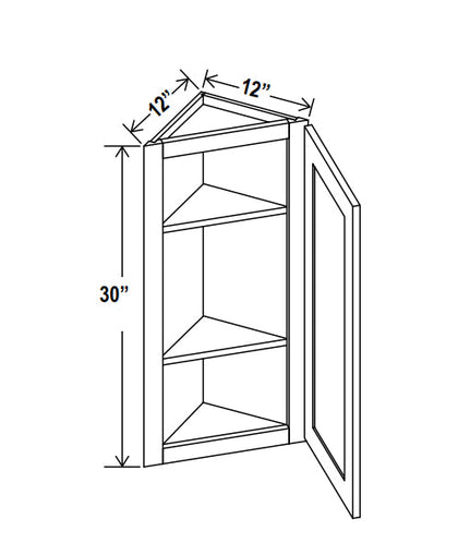 Angle Wall Cabinet - Trask - AG-Shaker Aston Green