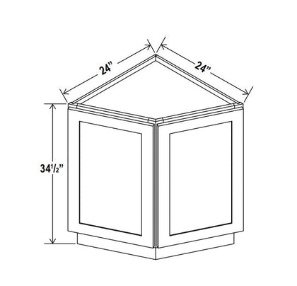 Angle Corner Cabinet - Trask - TC-Shaker Treasure Chest
