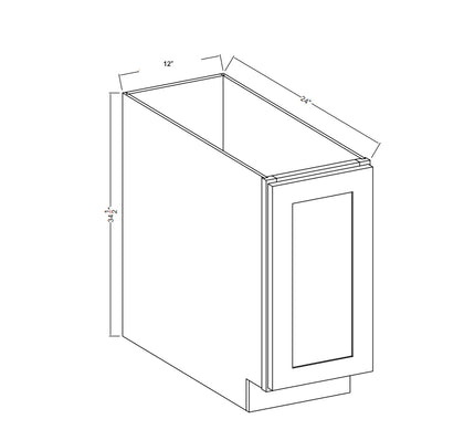 Full Height Door Base Cabinet - Trask - IB-Shaker Iron Black