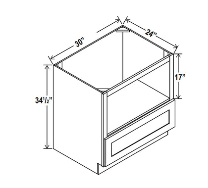 Microwave Base Cabinet - Trask - IB-Shaker Iron Black