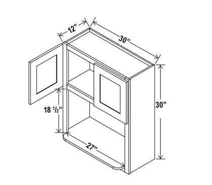 Microwave Cabinet - Trask - TC-Shaker Treasure Chest