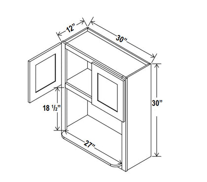 Microwave Cabinet - Trask - AG-Shaker Aston Green