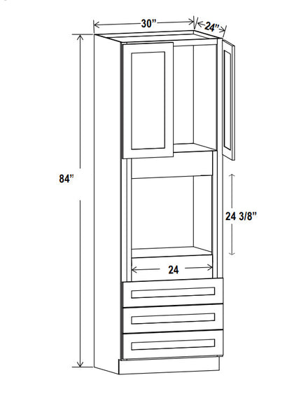 Oven Cabinet - Trask - AG-Shaker Aston Green