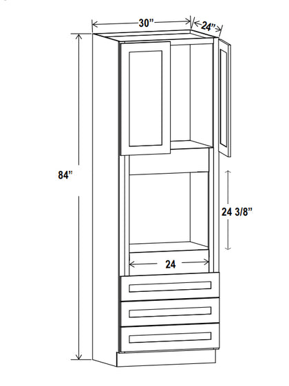 Oven Cabinet - Trask - IB-Shaker Iron Black