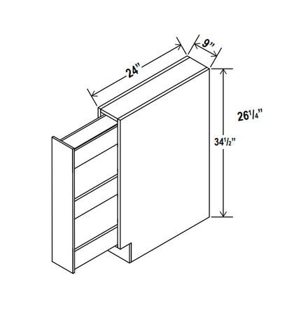 Accessory Base Cabinet - Trask - IB-Shaker Iron Black