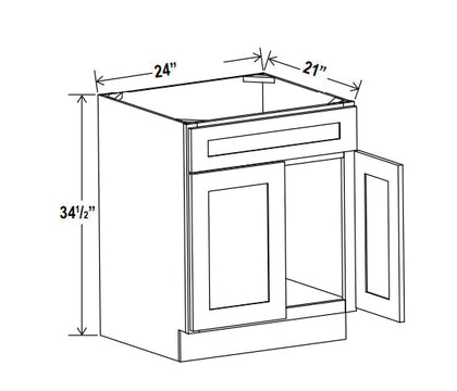 Vanity Sink Cabinet - Trask - TC-Shaker Treasure Chest
