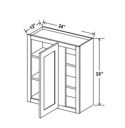 Blind Corner Wall Cabinet - Trask - TC-Shaker Treasure Chest