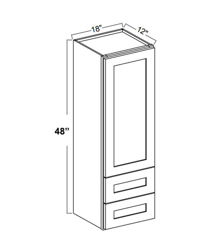 Drawer Wall Cabinet - Trask - AG-Shaker Aston Green